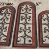Large wood and iron wall decor.  Priced 99.00, 79.00 and 59.00 each.  