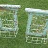 Iron and wood window baskets.  Two sizes, 35.00 and 25.00. 