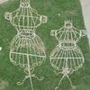 Iron dress forms, two sizes.  Priced 38.00 and 65.00.  