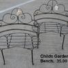 Childs garden benches.  Priced 38.00.  