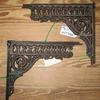 Nice large iron shelf brackets.  15.00 for a pair.