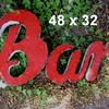 Beer, Bar or Wine signs.    I have two sizes.   125.00 or 95.00 each.  All are red and white as shown.   