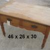 Primitive pine table with two drawers.    Priced 550.00.   