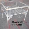 Nice iron lamp table with 1/4" glass top  Priced 165.00.  