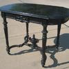 19th century ebonized parlor table.   Priced 795.00.  This table is located at Forestwood Antique Mall in Dallas.   